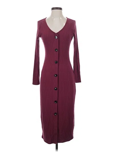 Pre-owned Iz Byer Casual Dress In Burgundy