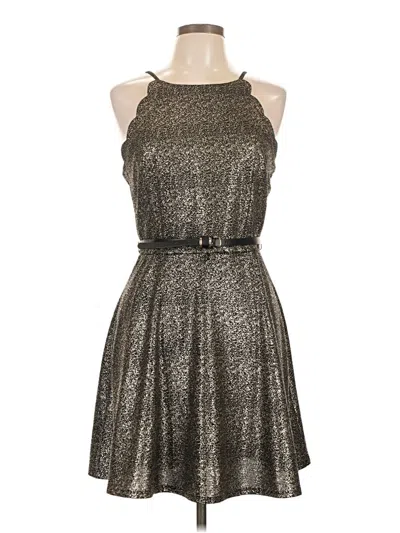 Pre-owned Iz Byer Cocktail Dress In Silver