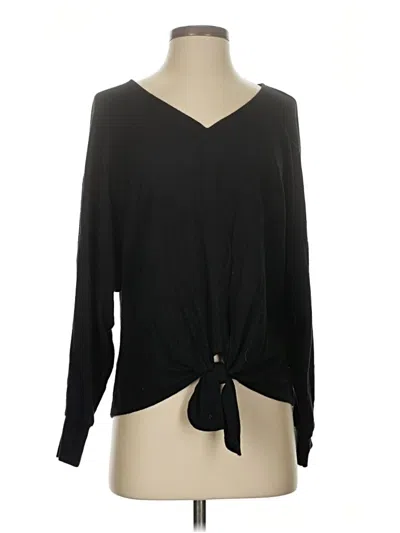 Pre-owned Iz Byer Long Sleeve Blouse In Black