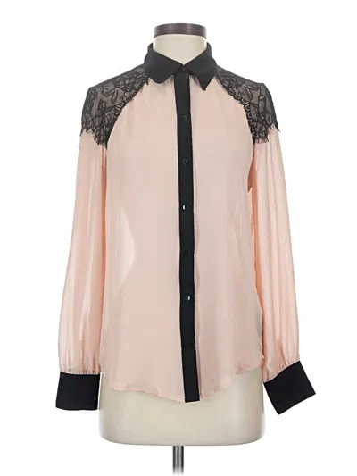 Pre-owned Iz Byer Long Sleeve Blouse In Ivory