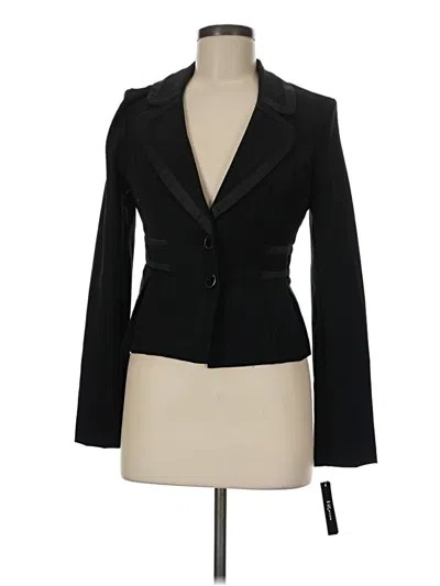 Pre-owned Iz Byer Long Sleeve Top Black Open Neckline Tops