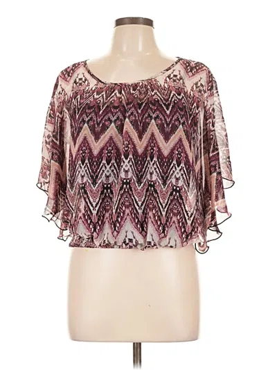 Pre-owned Iz Byer Short Sleeve Blouse In Pink