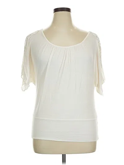 Pre-owned Iz Byer Short Sleeve T-shirt In Ivory