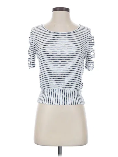 Pre-owned Iz Byer Short Sleeve Turtleneck In Blue
