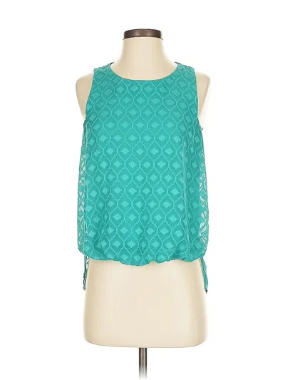 Pre-owned Iz Byer Sleeveless Blouse In Blue
