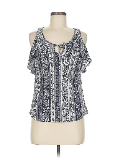 Pre-owned Iz Byer Sleeveless Blouse In Blue