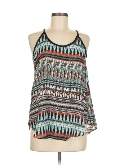 Pre-owned Iz Byer Sleeveless Blouse In Blue