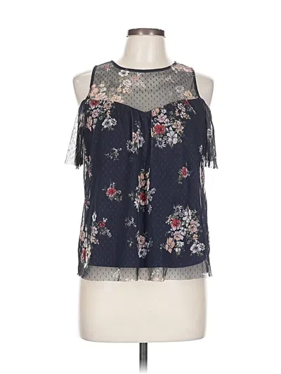 Pre-owned Iz Byer Sleeveless Blouse In Blue