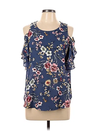 Pre-owned Iz Byer Sleeveless Blouse In Blue