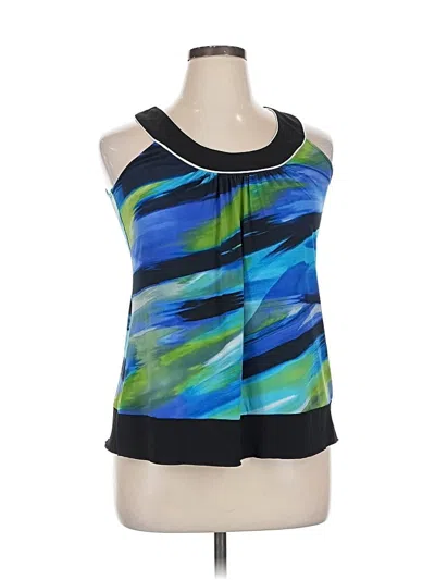 Pre-owned Iz Byer Sleeveless Blouse In Blue