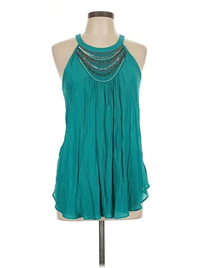 Pre-owned Iz Byer Sleeveless Blouse In Blue