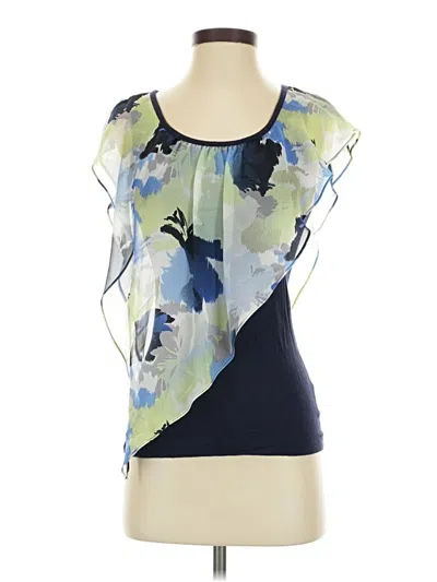 Pre-owned Iz Byer Sleeveless Blouse In Blue