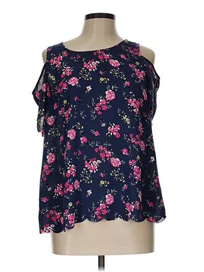 Pre-owned Iz Byer Sleeveless Blouse In Blue