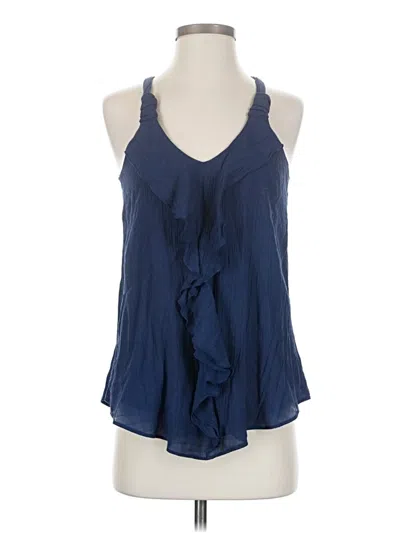 Pre-owned Iz Byer Sleeveless Blouse In Blue