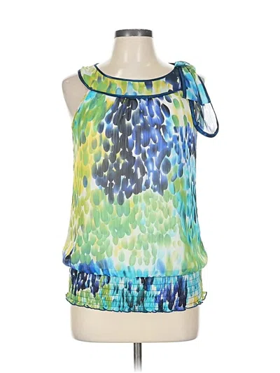 Pre-owned Iz Byer Sleeveless Blouse In Green