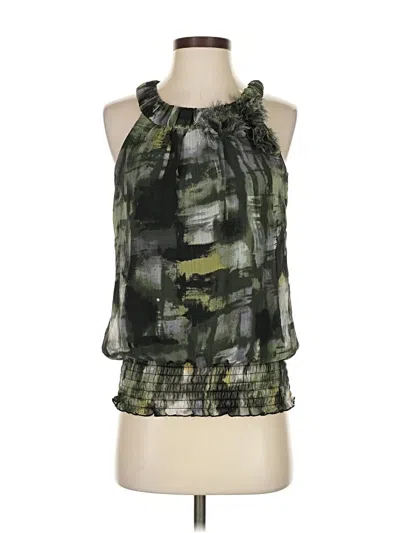 Pre-owned Iz Byer Sleeveless Blouse In Green