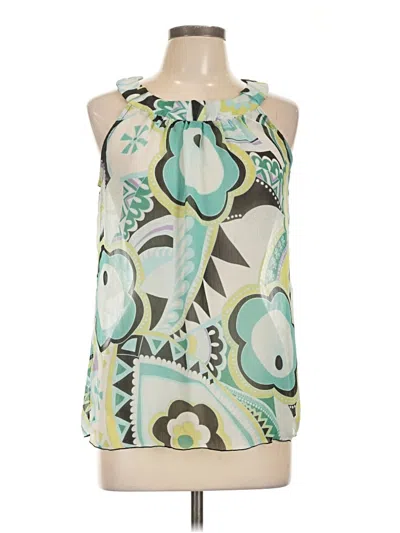 Pre-owned Iz Byer Sleeveless Blouse In Green