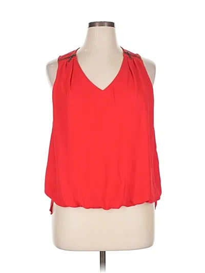 Pre-owned Iz Byer Sleeveless Blouse In Red