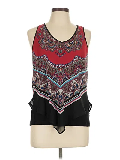 Pre-owned Iz Byer Sleeveless Blouse In Red