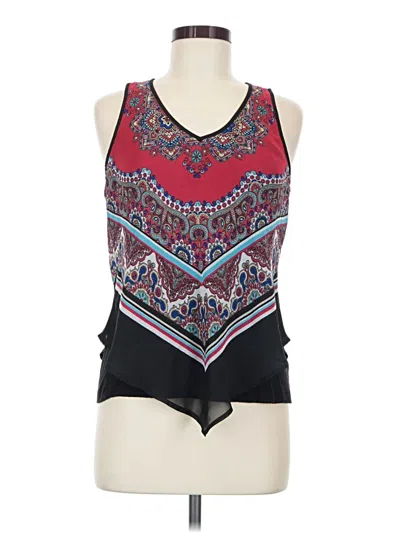 Pre-owned Iz Byer Sleeveless Blouse In Red