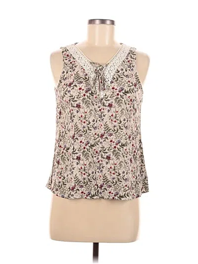 Pre-owned Iz Byer Sleeveless Blouse In White