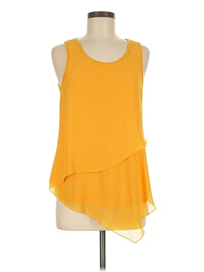 Pre-owned Iz Byer Sleeveless Blouse In Yellow