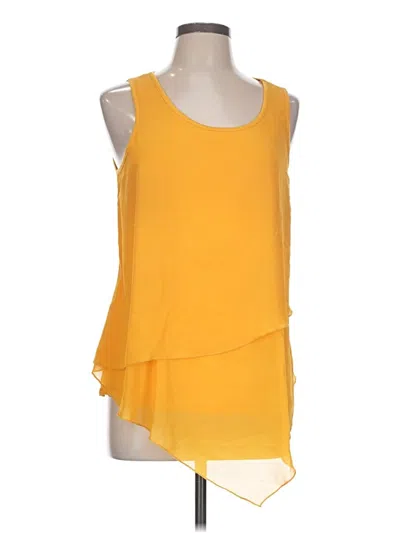 Pre-owned Iz Byer Sleeveless Blouse In Yellow