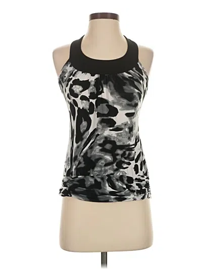 Pre-owned Iz Byer Sleeveless Top Black Halter Neckline Tops