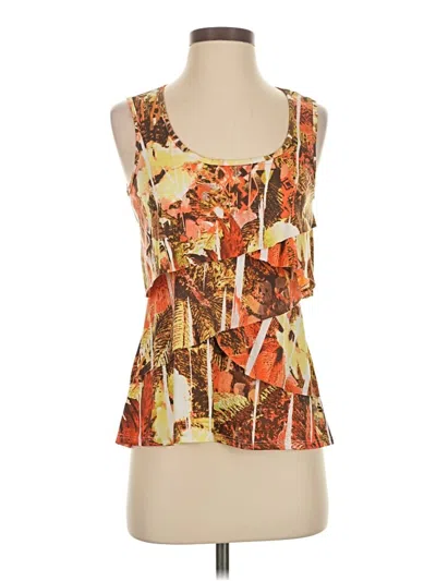 Pre-owned Iz Byer Tank Top Orange Strapless Neckline Tops