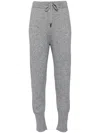 Izaak Azanei Drawstring Tapered Trousers In Grey