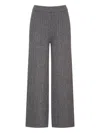 Izaak Azanei Drawstring-waist Cable-knit Trousers In Gray