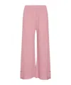 Izaak Azanei Elastic Waist Casual Pants In Pink
