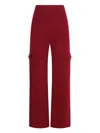 Izaak Azanei Knitted Cargo Trousers In Red