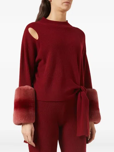 Izaak Azanei Knot-detail Jumper In Red