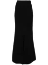 Izaak Azanei Ribbed Maxi Skirt In Black