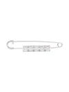 Izabel Display Emerald-cut Safety Pin In Silver