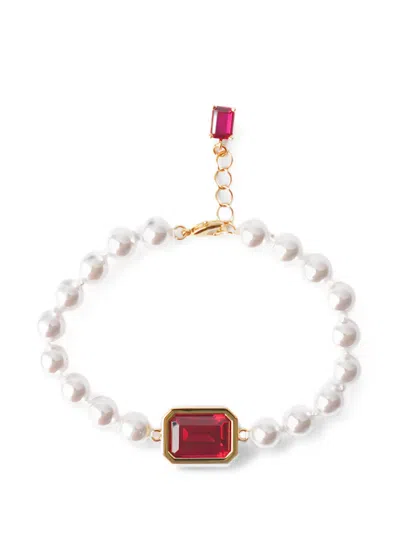 Izabel Display Mega Crystal-embellished Bracelet In Gold