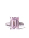 Izabel Display Mega Emerald-cut Pave Ring In Pink