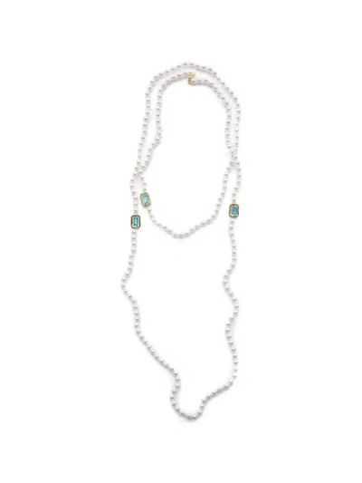 Izabel Display Mega Pearl Cubic-zirconia Necklace In White