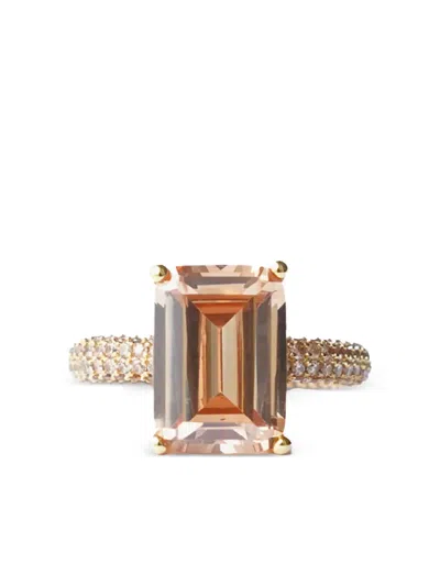 Izabel Display Mega Rectangle Ring In Gold