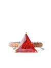 Izabel Display Mega Triangle Gemstone Ring In Gold