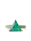 Izabel Display Mega Triangle Ring In Green