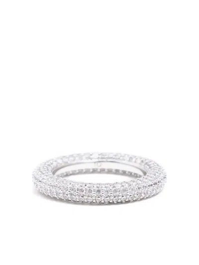 Izabel Display Pavé-set Cubic Zirconia Band Ring In Silver