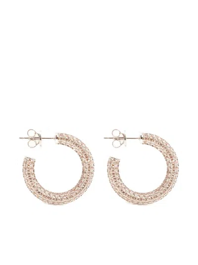 Izabel Display Creolen Mit Pavé-fassung In Silver