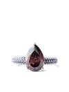 Izabel Display Pear-cut Zirconia Ring In Brown