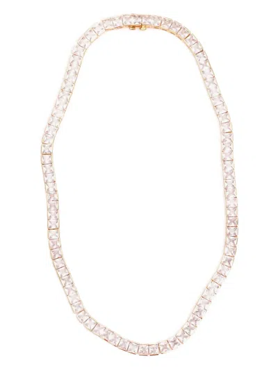 Izabel Display Eckige Tennis Halskette In White