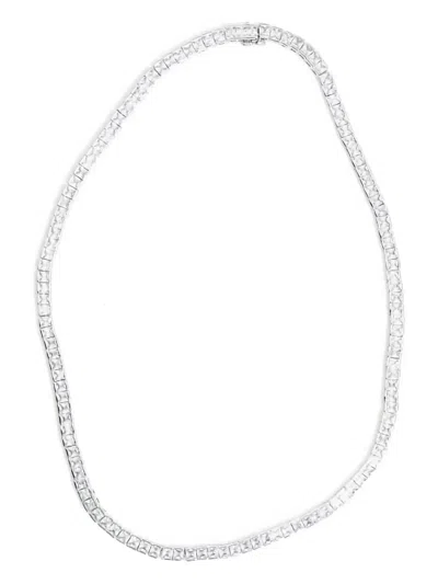 Izabel Display Verzierte Tennis Halskette In White