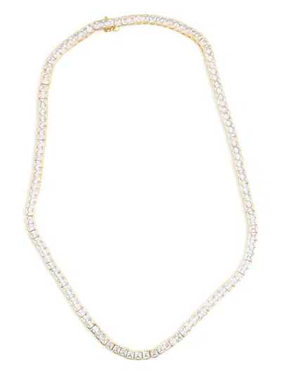 Izabel Display Tennis Square Necklace In White