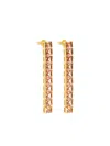 Izabel Display Tennis Square-stone Earrings In Gold
