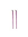 Izabel Display Tennis Square-stone Earrings In Silver